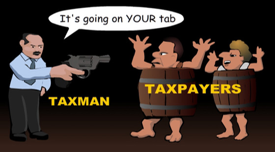 taxman with gun